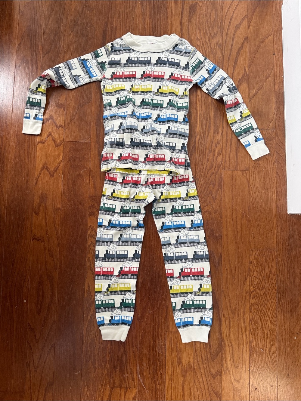 Kids Multicolor Train Print Pajama Set - Hanna Anderson